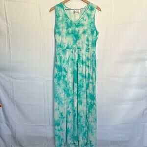 ❤️5/$25❤️ Linea by Louis Dell'Olio V-Neck Print Maxi Dress Regular Fit w Pockets